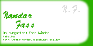nandor fass business card